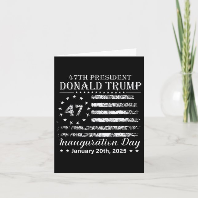 President Donald Trump Inauguration Day 2025 Ameri Card (Front)