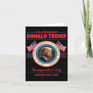 President Donald Trump Inauguration Day 2025 Memor Card