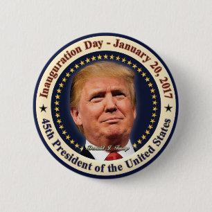 President Donald Trump Inauguration Day Souvenir Pinback Button