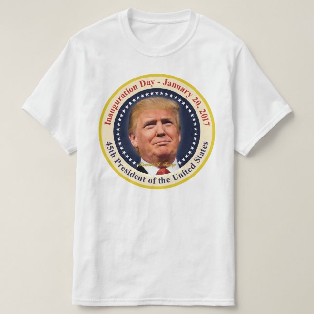 President Donald Trump Inauguration Day Souvenir T-Shirt (Design Front)