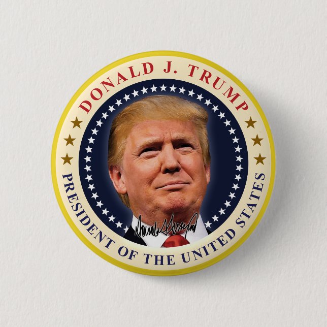 President Donald Trump Inauguration Souvenir Button (Front)
