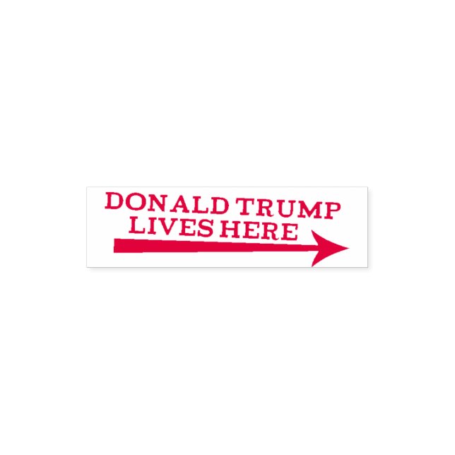 President Donald Trump Lives Here Meme Troll Stamp (Design)
