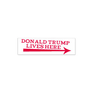 President Donald Trump Lives Here Stamp