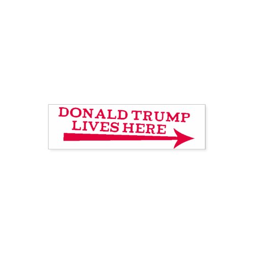 President Donald Trump Lives Here Stamp
