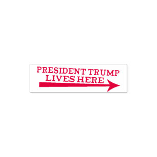 President Donald Trump Lives Here Troll Stamp