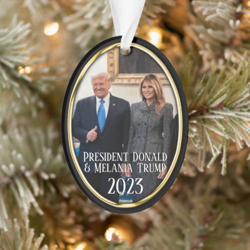 President Donald Trump  Melania 2023 Ornament