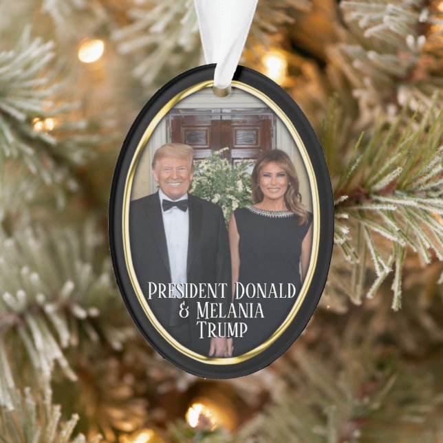 President Donald Trump & Melania Christmas Ornament (Tree)