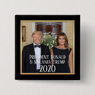 President Donald Trump & Melania Elegant 2025 Button