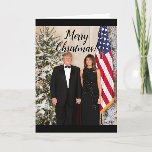 President Donald Trump Melania Elegant Christmas Holiday Card