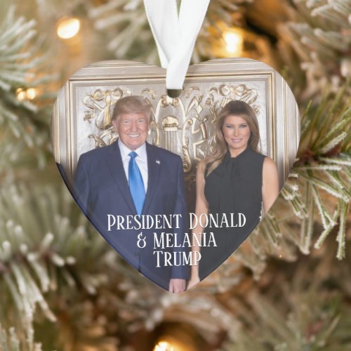 President Donald Trump  Melania Elegant Ornament
