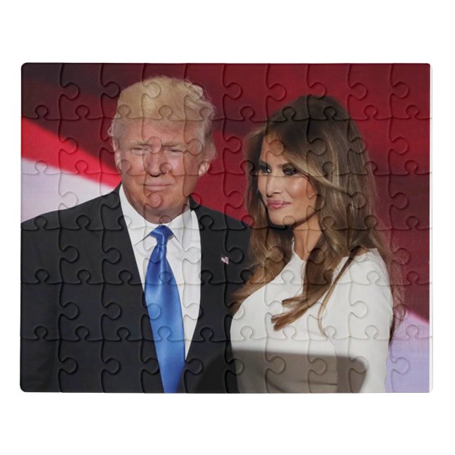 PRESIDENT DONALD TRUMP & MELANIA  JIGSAW PUZZLE (Puzzle Horizontal)