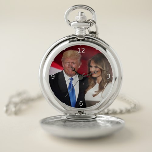 PRESIDENT DONALD TRUMP  MELANIA POCKET WATCH