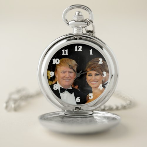 PRESIDENT DONALD TRUMP  MELANIA POCKET WATCH