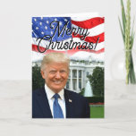 President Donald Trump Merry Christmas Patriotic Holiday Card