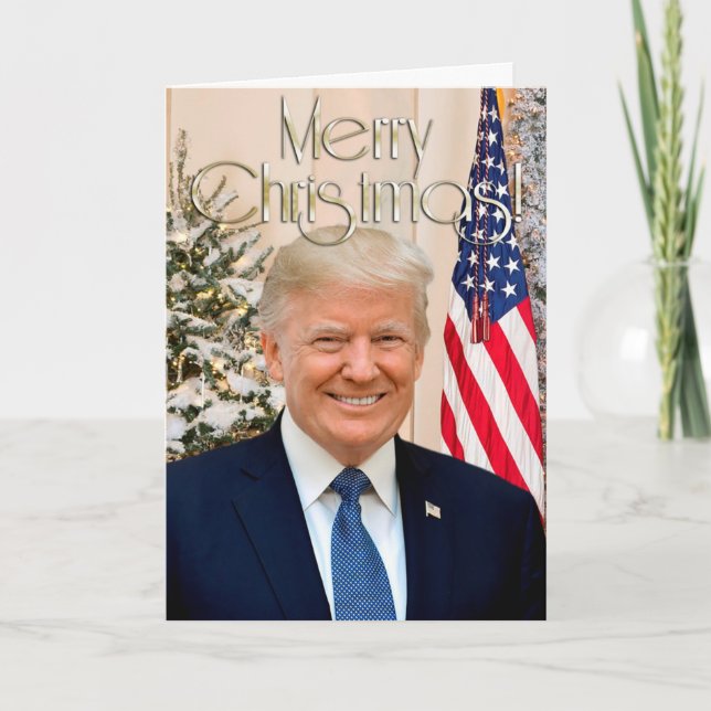 President Donald Trump Merry Christmas Photo Holiday Card (Front)
