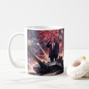 President Donald Trump Mug Military Hero Funny AI