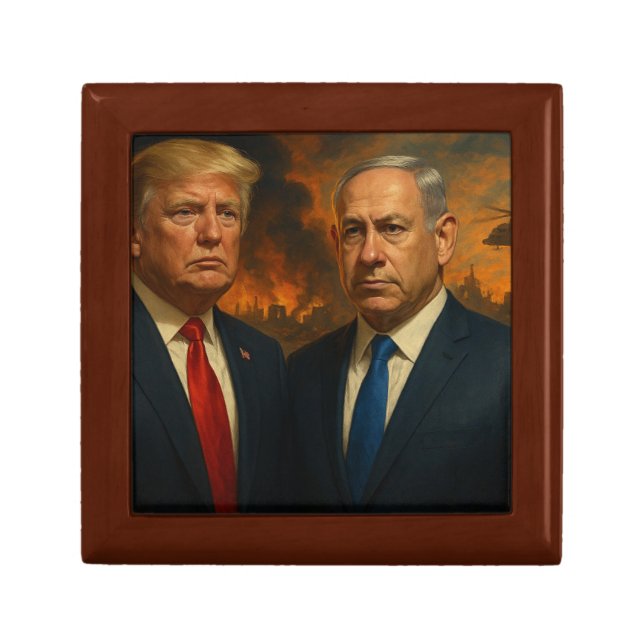 President Donald Trump & Netanyahu Keepsake Box (Front)