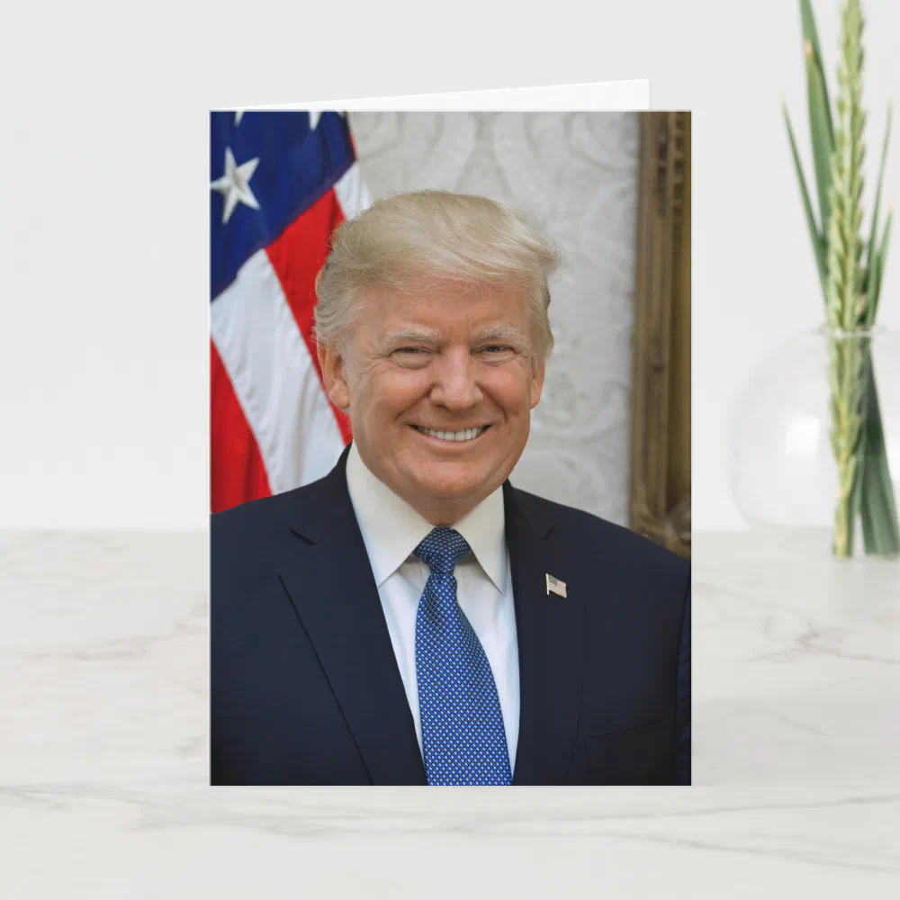 President Donald Trump Offical Portrait Birthday Card