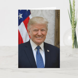 President Donald Trump Offical Portrait Birthday Card