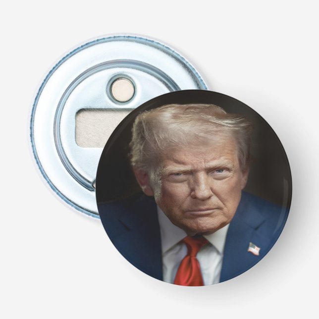 President Donald Trump Official Portrait Bottle Opener (Front)