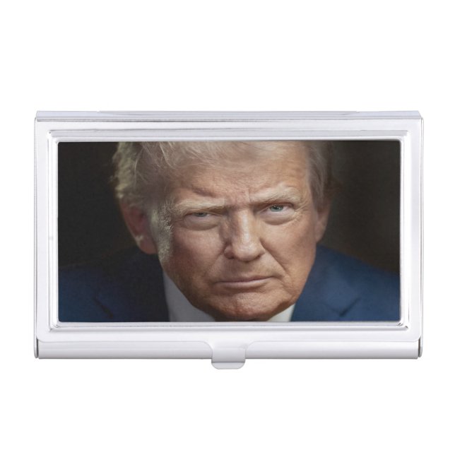 President Donald Trump Official Portrait Business Card Case (Front)