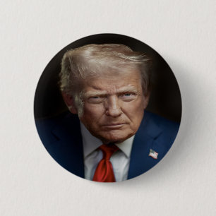 President Donald Trump Official Portrait Button