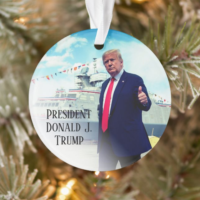 President Donald Trump Ornament Thumbs Up (Tree)
