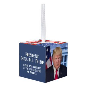 President Donald Trump Ornaments 2025 Photo Gift