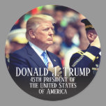President Donald Trump Photo Keepsake Classic Round Sticker