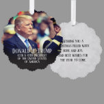 President Donald Trump Photo Keepsake Ornament Card