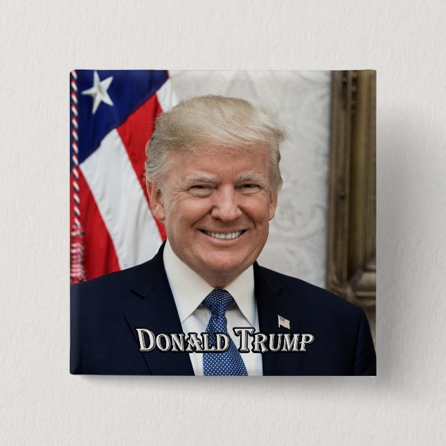 President Donald Trump Pinback Button (Front)