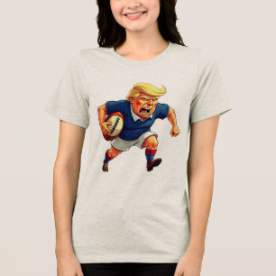 President Donald Trump plays rugby Tri-Blend Shirt