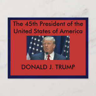 President Donald Trump postcard