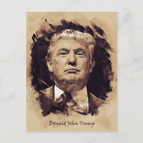 President Donald Trump Postcard