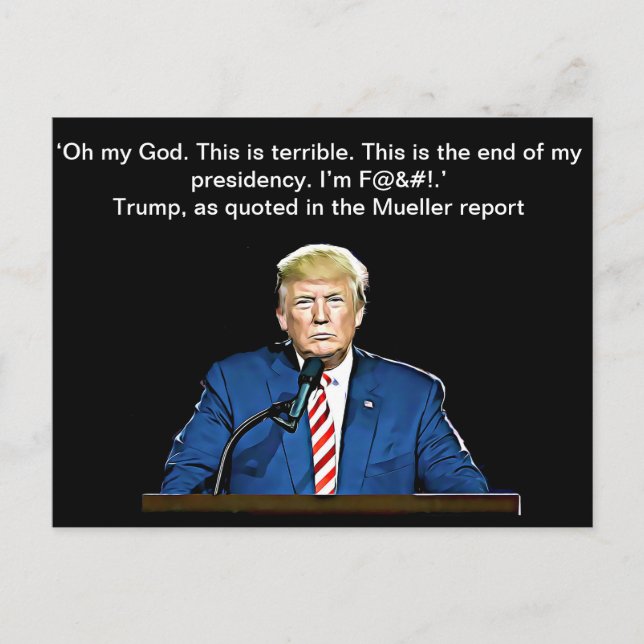 President Donald Trump Quotes Memorabilia Postcard (Front)