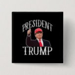 President Donald Trump Red Hat Thumbs Up Button