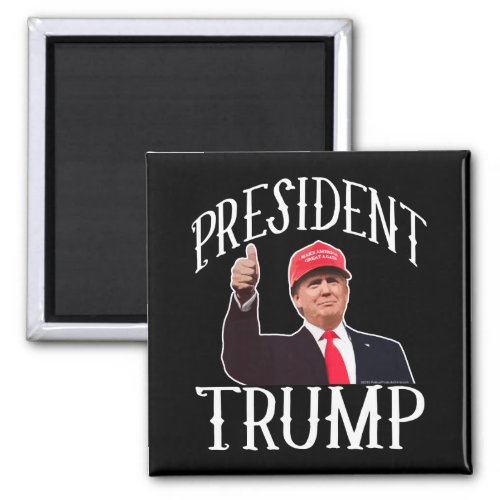 President Donald Trump Red Hat Thumbs Up Magnet