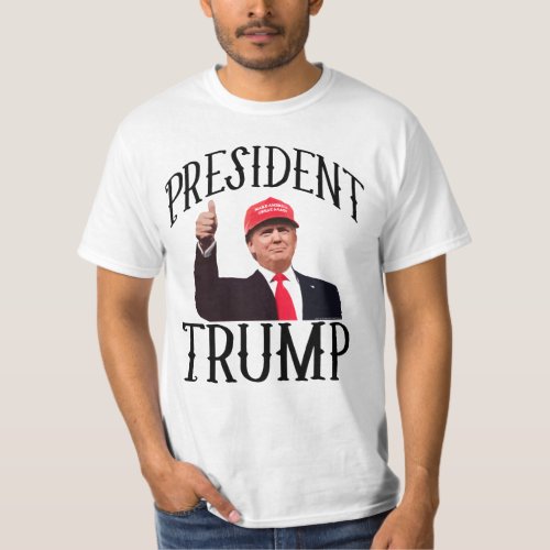 President Donald Trump Red Hat Thumbs Up T_Shirt