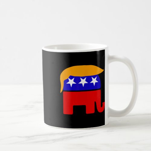 President Donald Trump Republican Elephant Hair  Coffee Mug