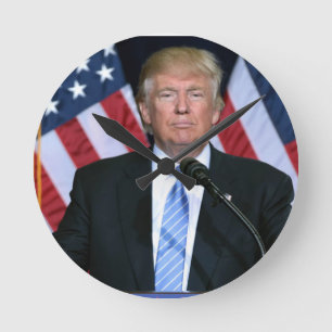 President Donald Trump Round Clock