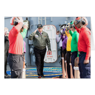 President Donald Trump Salutes Sailors