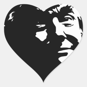 President Donald Trump silhouette image twitter Heart Sticker