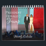 President Donald Trump Small Calendar Monthly<br><div class="desc">Mini calendar is great for the office, kitchen or cubicle. Celebrate patriotism and American pride with this President Trump Wall Calendar. Makes a lovely gift for a Trump supporter or proud Patriot! Features full-color photos of Donald Trump and First Lady Melania Trump and first family during various events during the...</div>