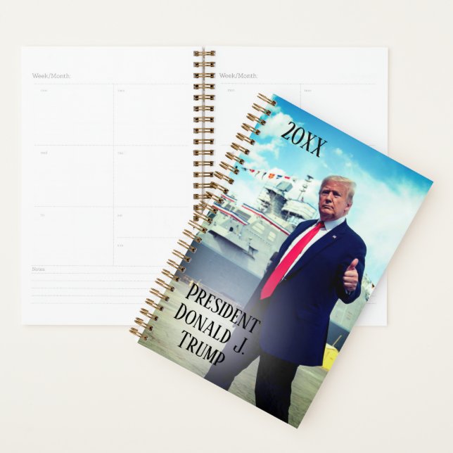 President Donald Trump Thumbs Up Naval Ship Planner (Display)