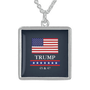PRESIDENT DONALD TRUMP WOMEN'S STERLING SILVER NECKLACE