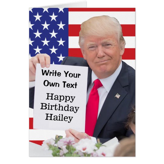 President donald trump write your own text zazzle