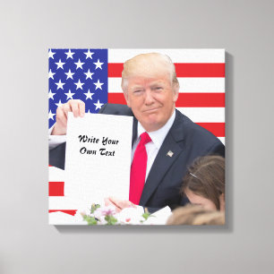 President Donald Trump - Write Your Own Text Canvas Print