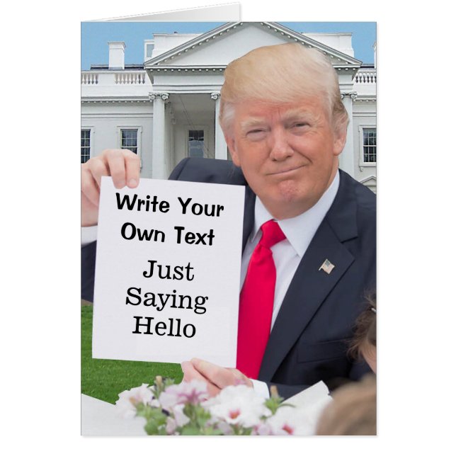 President Donald Trump - Write Your Own Text Cards (Front)