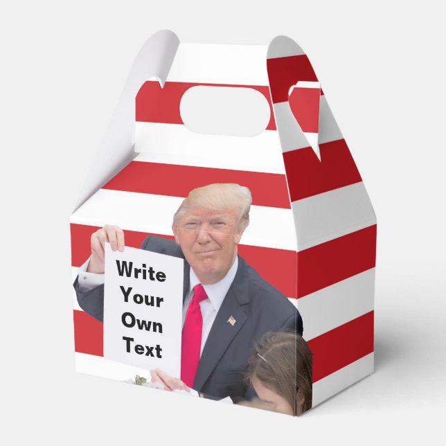 President Donald Trump - Write Your Own Text Favor Boxes (Front Side)