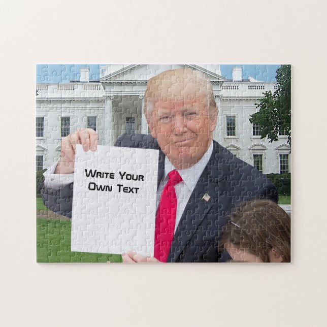 President Donald Trump - Write Your Own Text Jigsaw Puzzle (Horizontal)
